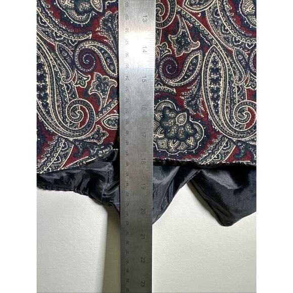 VTG Windridge Cheryl Nash Vest‎ Womens M Paisley Navy Made In USA Festival 90s - Picture 5 of 8